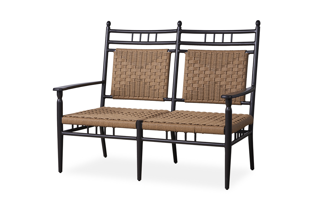 Item Lloyd Flanders Premium outdoor furniture in allweather wicker, woven vinyl and teak.